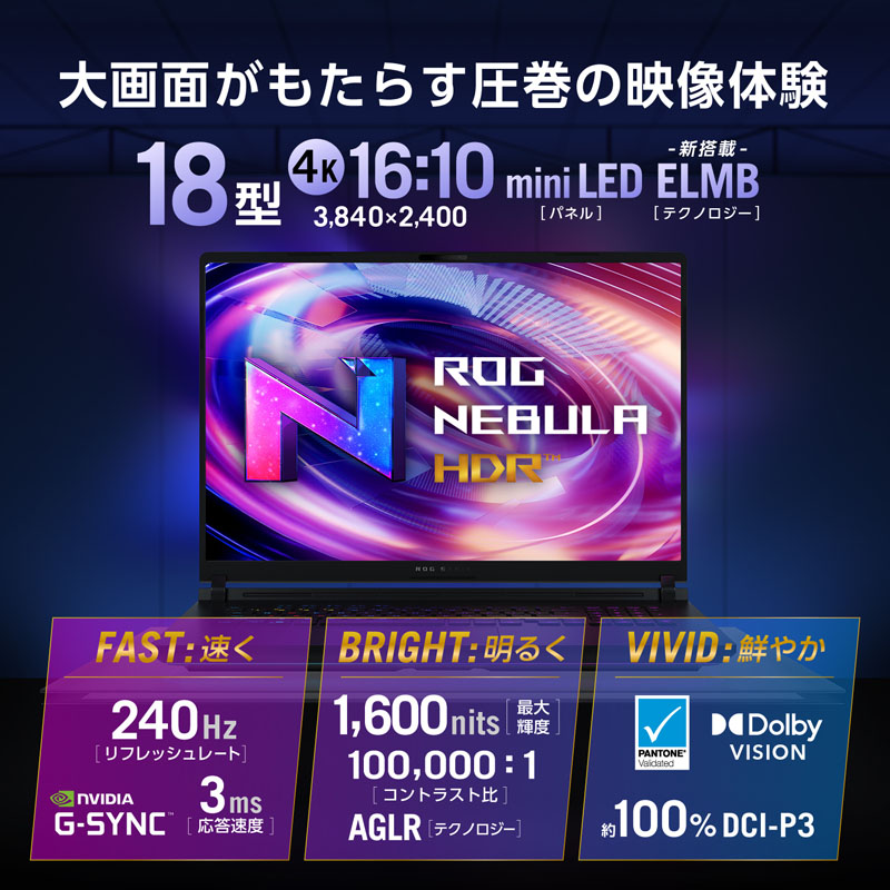 ゲーミングノートパソコン ROG Strix SCAR 18 (2026) G835/AniMe