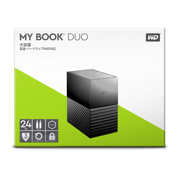 スマホ・タブレット・パソコンWD My Book Duo 24TB 外付けHDD