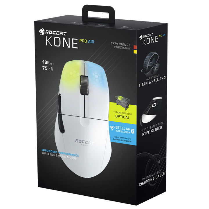 特別送料無料！】 Kone ゲーミングマウス ROCCAT Pro White ROC-11-415-01 Air - ワイヤレスマウス -  labelians.fr