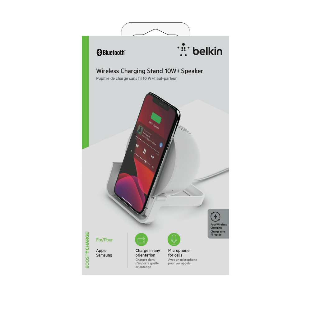 【色:ブラック】Belkin ワイヤレス充電器 + Bluetoothスピーカー