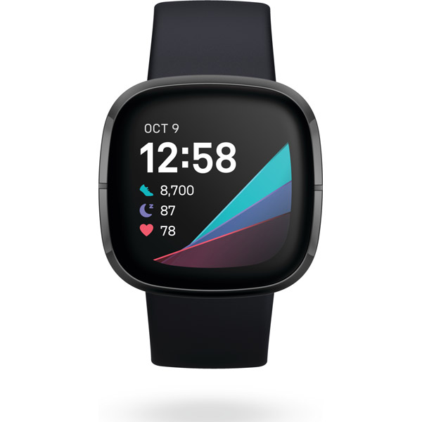 【Suica対応】Fitbit Sense GPS搭載 スマートウォッチ カーボン/グラファイト L/S サイズ カーボン  FB512BKBK-FRCJK
