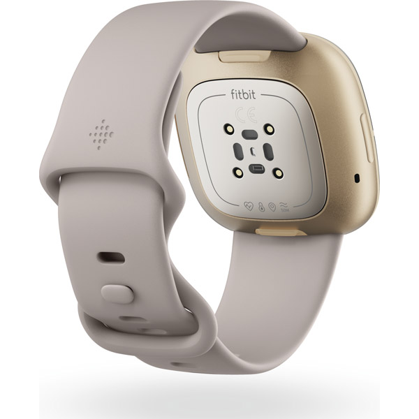 【Suica対応】Fitbit Sense GPS搭載 スマートウォッチ ルナホワイト/ソフトゴールド L/S サイズ ルナホワイト  FB512GLWT-FRCJK