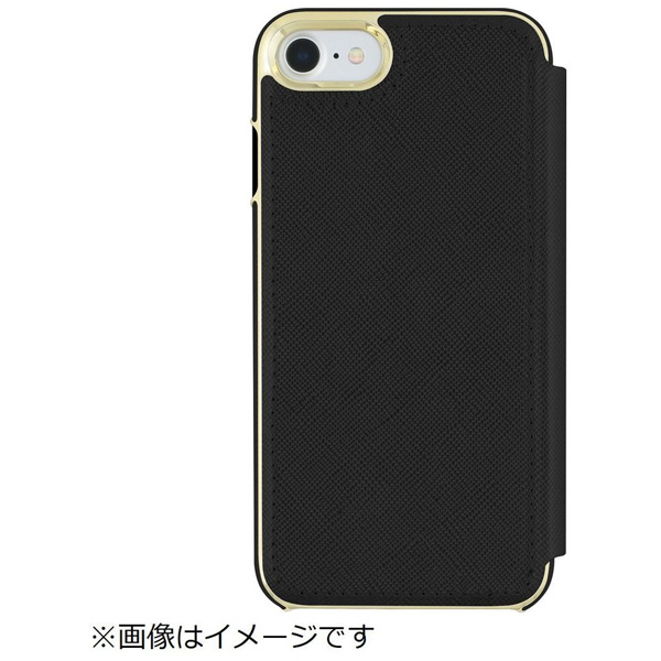 iPhone 8 / 7用 Kate Spade Folio Case Saffiano 手帳型ケース Black