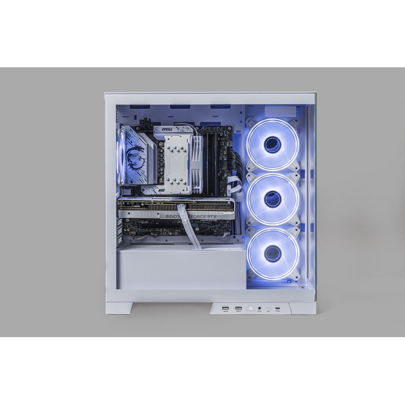 ゲーミングデスクトップパソコン ホワイト K2-144FB46[RTX4060] 【鏡界
