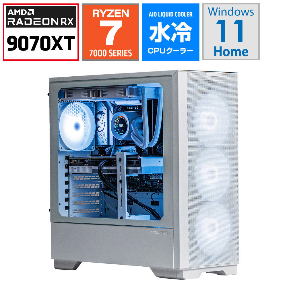 SS278XDS97XT32G1W0H/7800X3D/RX 9070XT/32G ［Windows11 Home