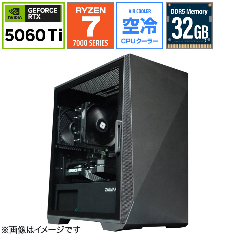 ゲーミングデスクトップパソコン Z1B-R77-5060T16G [RTX 5060Ti 16G