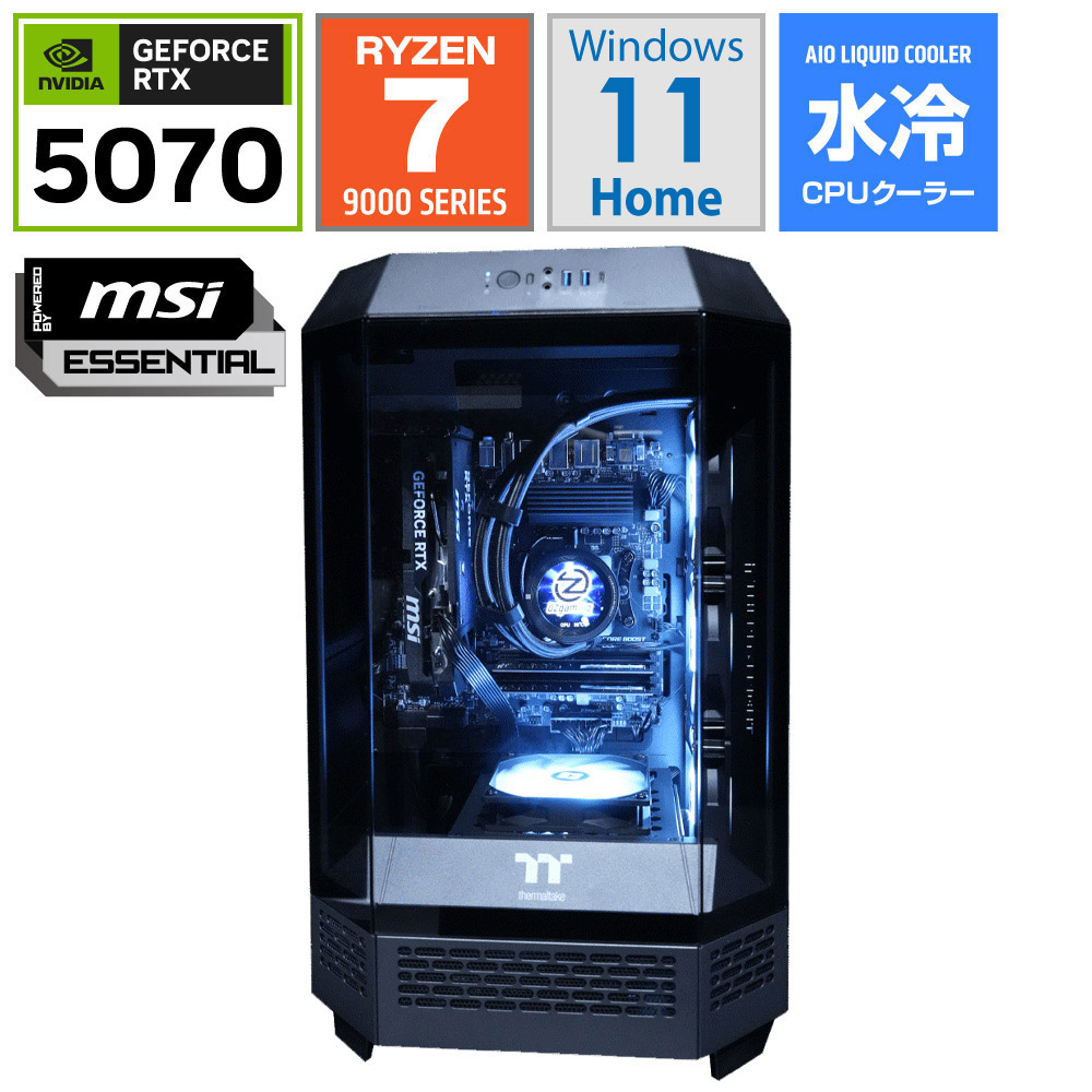 ゲーミングデスクトップパソコン T300-Black-R97X-5070-V2[RTX5070