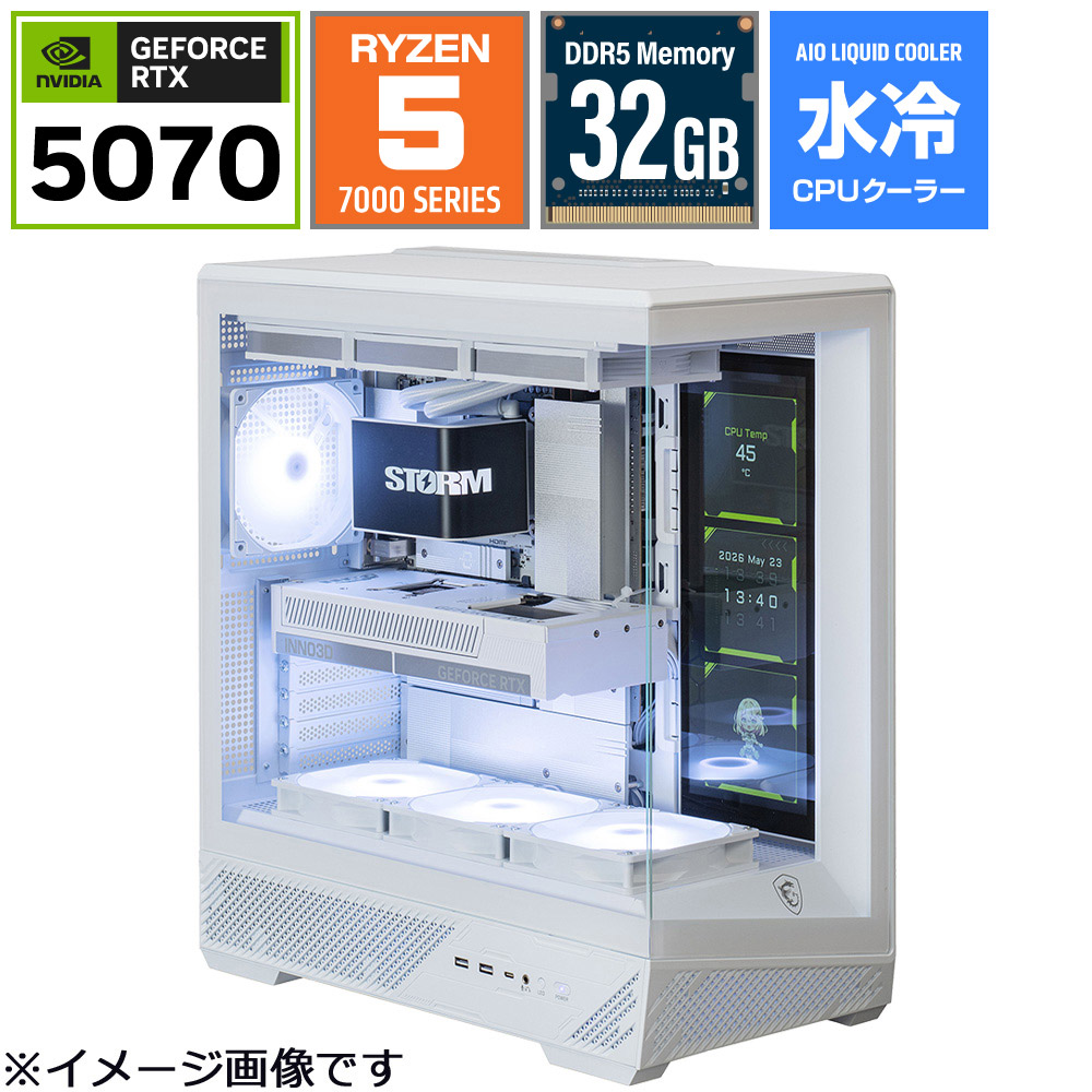 ゲーミングデスクトップパソコン GK275F57 [RTX 5070] 【幻界2シリーズ