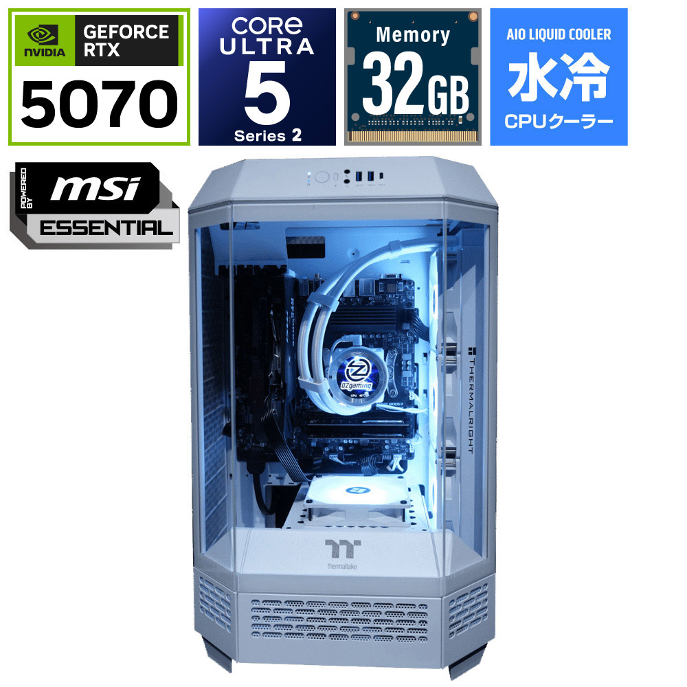 ゲーミングデスクトップパソコン T3SN250KP5070S1T850G [RTX 5070]｜の