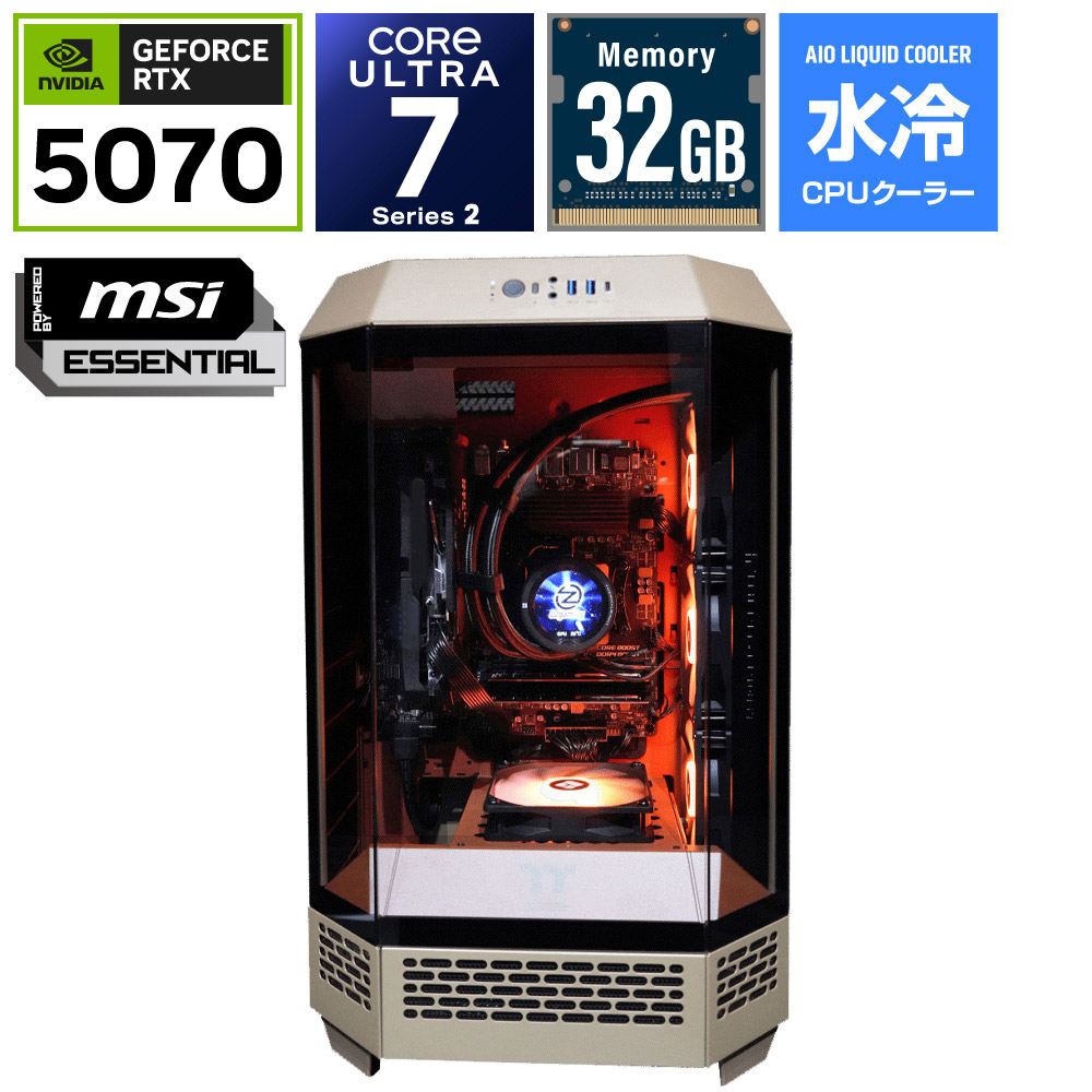 ゲーミングデスクトップパソコン T3GS270KP5070S1T850G [RTX 5070]｜の