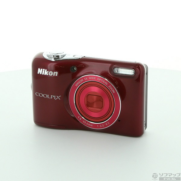 中古】COOLPIX L32 (2005万画素／5倍／レッド／SDXC) [2133008747566