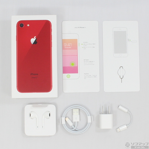 中古】iPhone 8 64GB (PRODUCT)RED MRRY2J／A au [2133010061094 