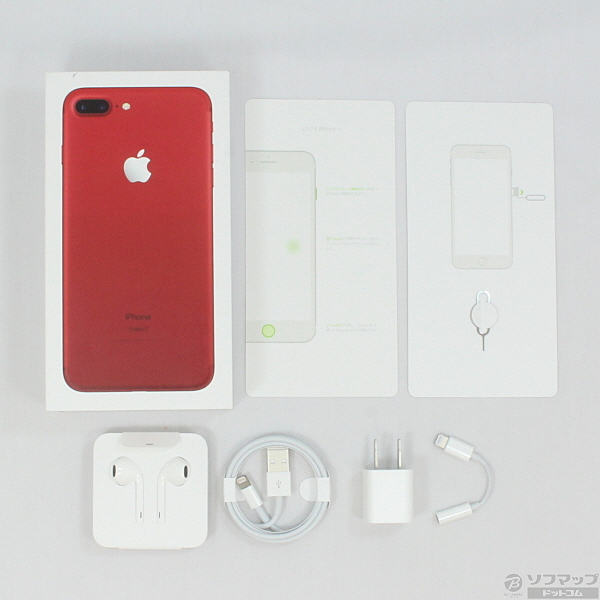 中古】iPhone 7 Plus 128GB (PRODUCT)RED MPR22J／A docomo 〔SIM 