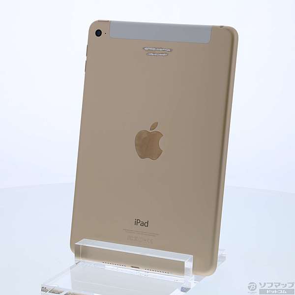 中古】iPad mini 4 Wi-Fi + Cellular 128GB ゴールド MK782J／A 国内版