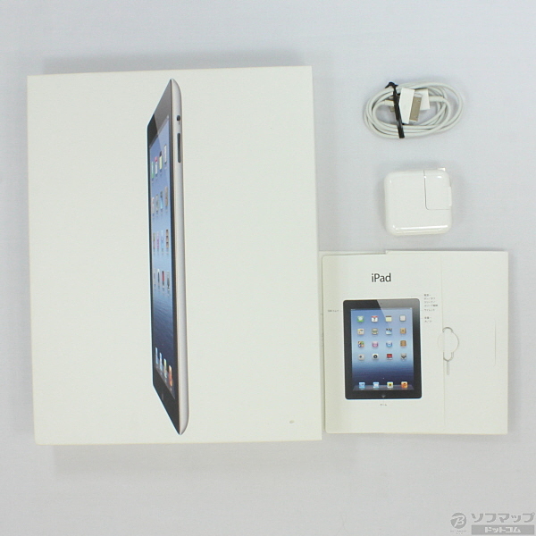 中古】iPad（第3世代） Wi-Fi + Cellular 32GB ブラック MD367J