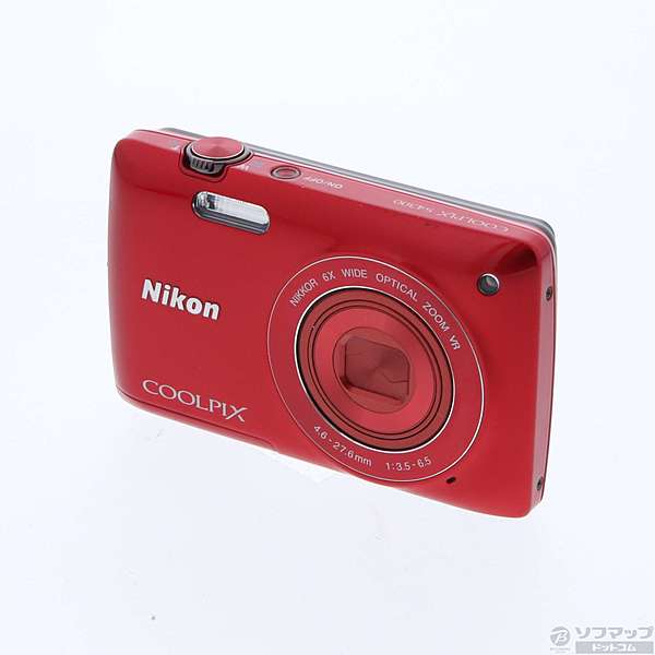 中古】COOLPIX S4300 (1600万画素／6倍／グロッシーレッド 
