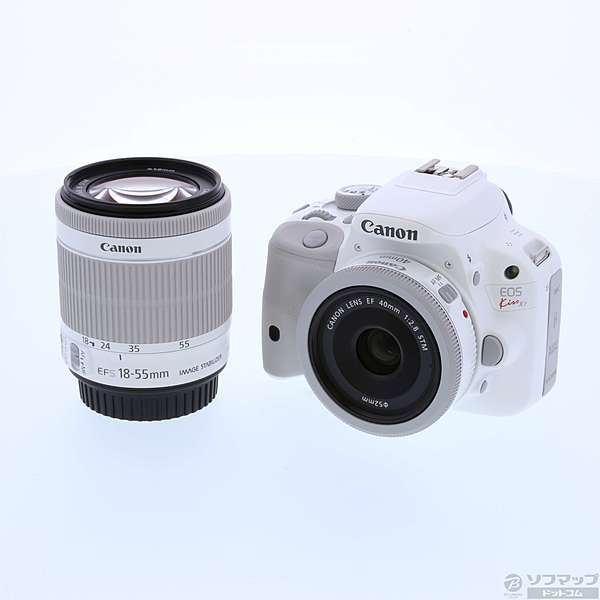 中古】EOS Kiss X7 ダブルレンズキットII ホワイト (1800万画素