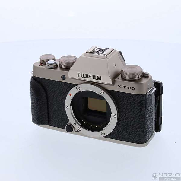 中古】FUJIFILM X-T100 ボディ シャンパンゴールド [2133010707077