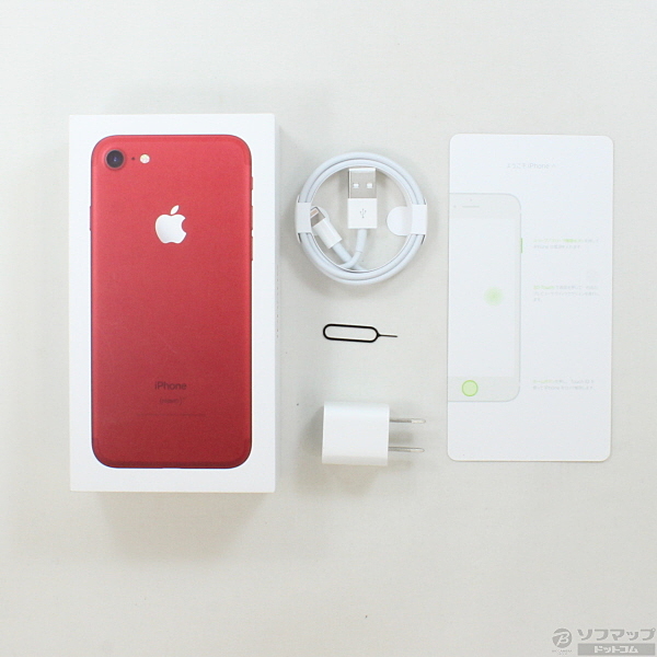 äžå€ãiPhone 7 128GB (PRODUCT)RED MPRX2JïŒA au ãSIMããã¯è§£é€æžã¿