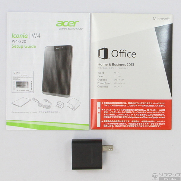 ICONIA W4-820／FH ガンメタル 〔Windows 8〕 〔Office付〕