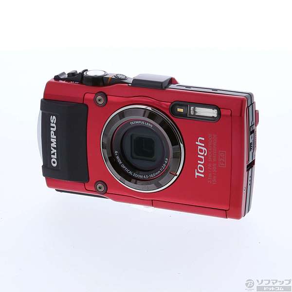 中古】OLYMPUS STYLUS TG-4 RED Tough (4倍／防水／SDXC／レッド ...