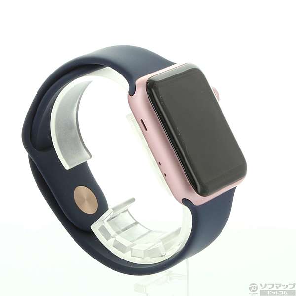 スマートフォン/携帯電話 その他 Apple Watch Series 2 42mm ローズゴールドアルミニウムケース ミッドナイトブルースポーツバンド