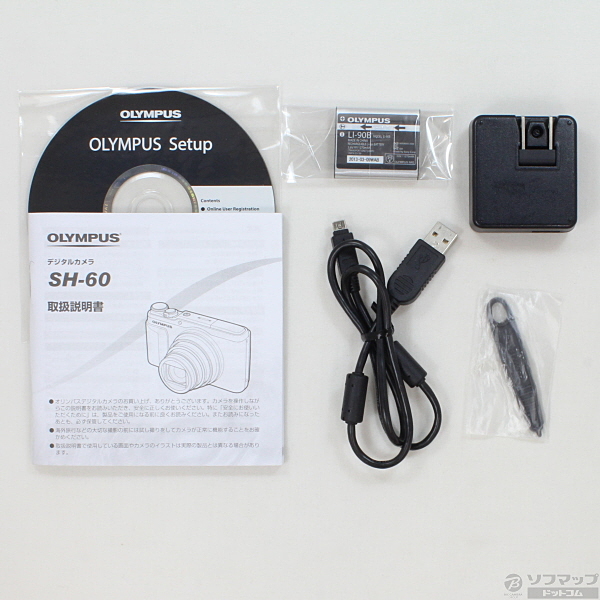 OLYMPUS SH-60 光学24倍 SD付属 中古】OLYMPUS STYLUS SH-60 (1600万画素／24倍／ホワイト／SDXC
