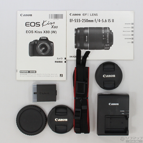 中古】EOS Kiss X80 ダブルズームキット (1800万画素／SDXC 