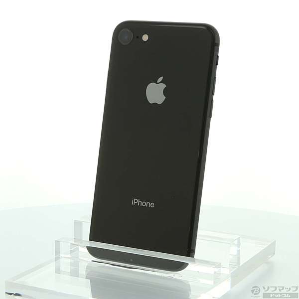 iPhone - iPhone8 64GB MQ782J/A au 箱付 他備品無 中古】iPhone8 64GB スペースグレイ MQ782J／A auロック解除SIM
