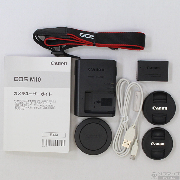 中古】EOS M10 ダブルズームキット WH (1800万画素／SDXC／ホワイト