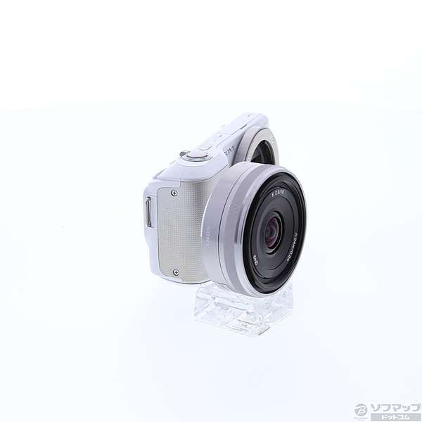 中古】NEX-3A (ホワイト) 薄型広角レンズキット E 16mm F2.8付属