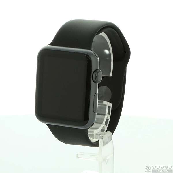 Apple Watch Series 1 42mm スペースグレイアルミニウムケース ブラックスポーツバンド ◇07/01(水)値下げ！