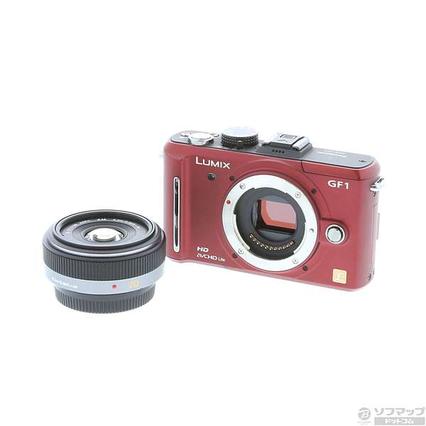 純正激安Panasonic LUMIX DMC-GF1 レッド ダブルレンズセット デジタルカメラ