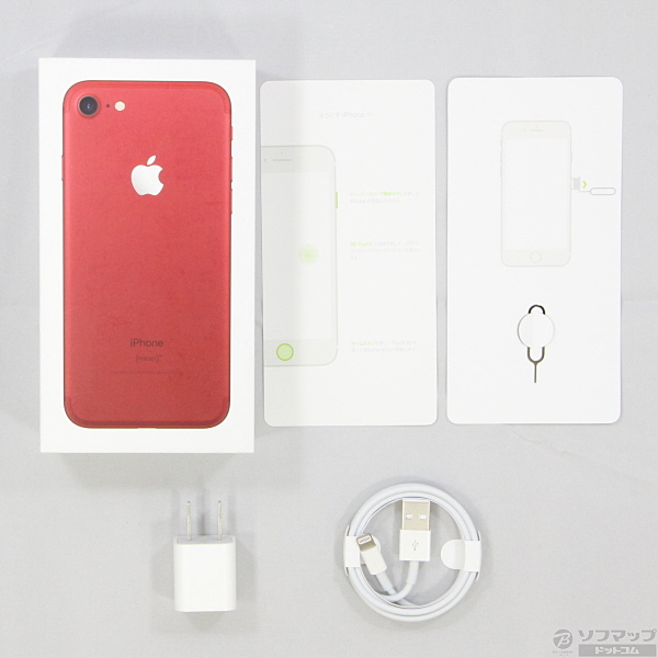 中古】〔展示品〕 iPhone7 128GB プロダクトレッド 3C791J／A SIM