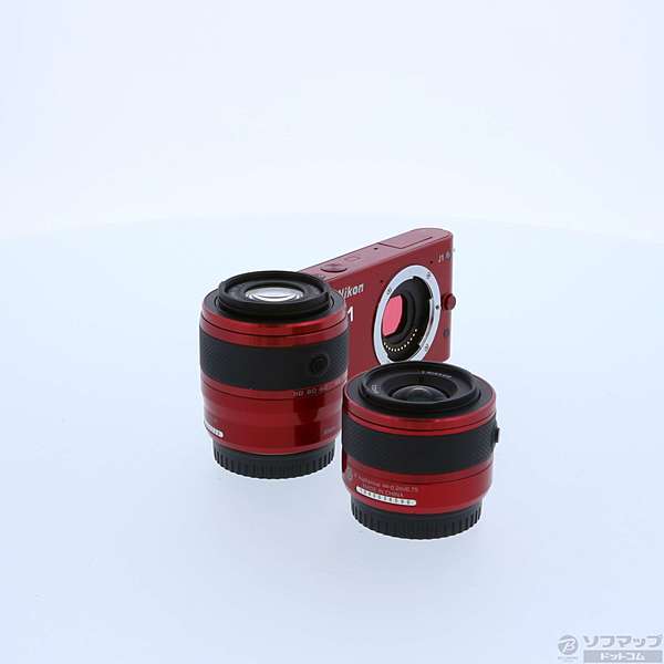 中古】Nikon 1 J1 ダブルズームキット(レッド) ◇07/01(水)値下げ