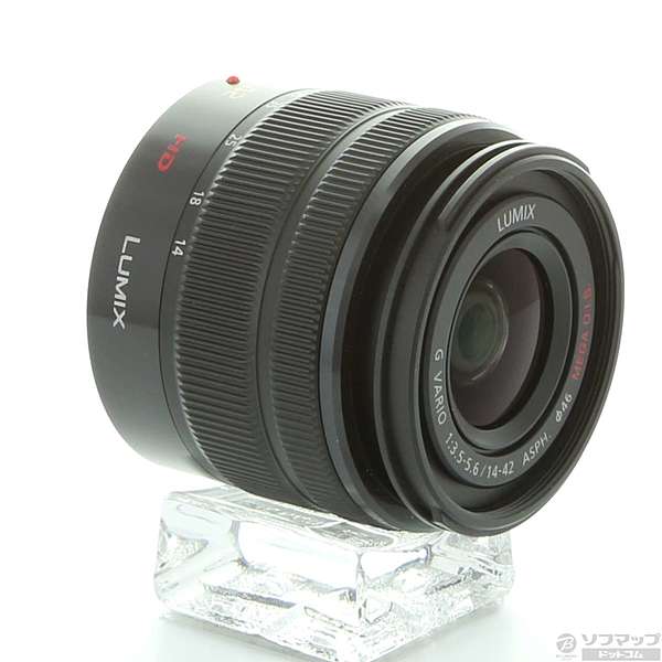 中古】LUMIX G VARIO 14-42mm／F3.5-5.6 II (H-FS1442A)(ブラック