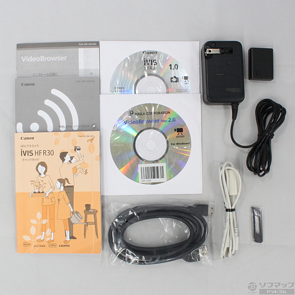 中古】セール対象品 iVIS HF R30 (シルバー／フルHD／8GB／SDXC