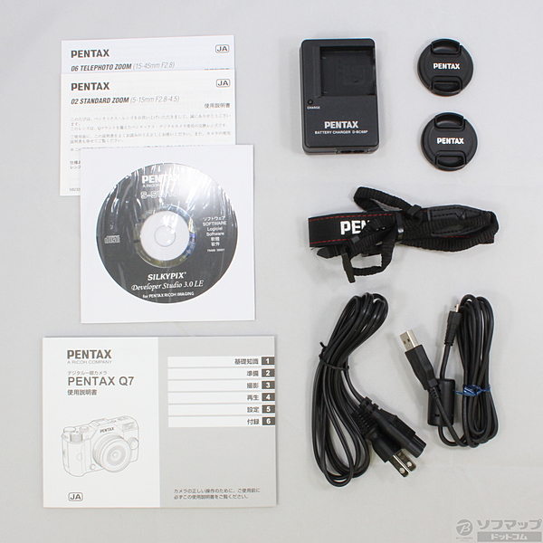 中古】PENTAX Q7 ダブルズームキット ブラック 1240万画素／SDXC ◇07