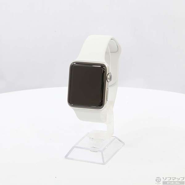 Apple Watch Series 2 42mm ステンレススチールケース ホワイトスポーツバンド ◇07/01(水)値下げ！