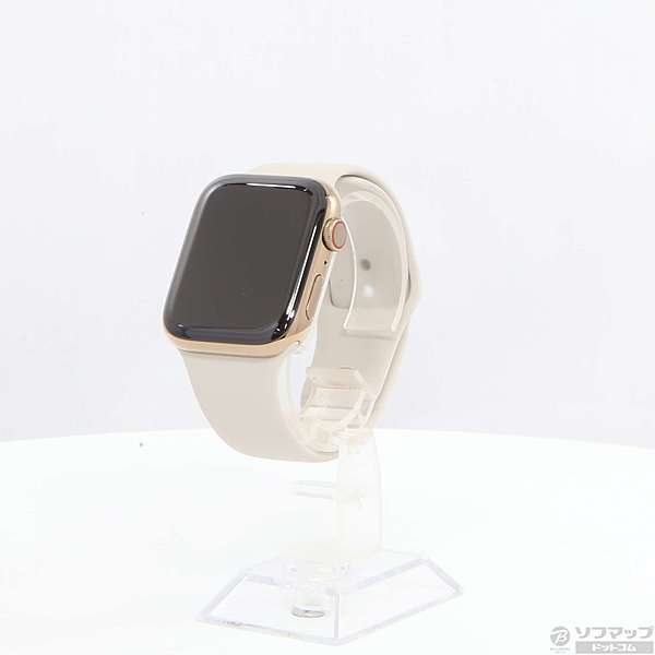 中古】〔展示品〕 Apple Watch Series 4 GPS + Cellular 44mm ゴールド 