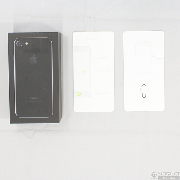 中古】〔展示品〕 iPhone7 128GB ジェットブラック 3C240J／A SIM