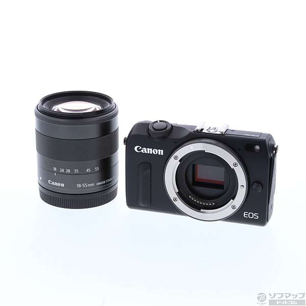 中古】EOS M2 18-55レンズキット BK (1800万画素／SDXC／ブラック