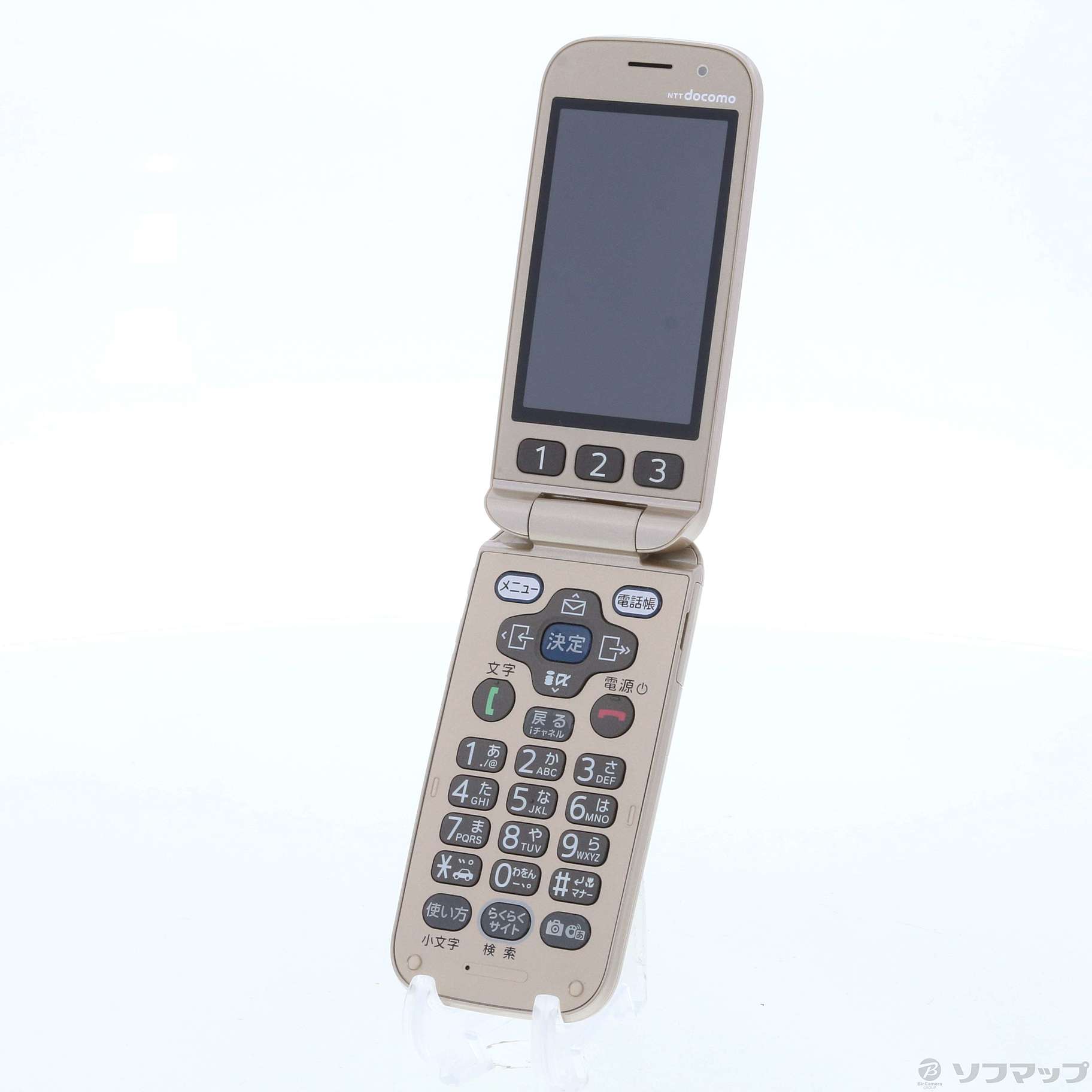 docomo らくらくホン ベーシック3 F-08C ホワイト - 携帯電話本体