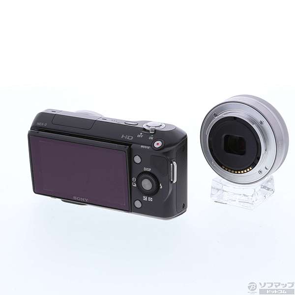 中古】NEX-3A (ブラック) 薄型広角レンズキット E 16mm F2.8付属 