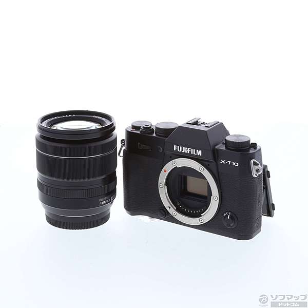 中古】FUJIFILM X-T10 レンズキット ブラック [2133017766244