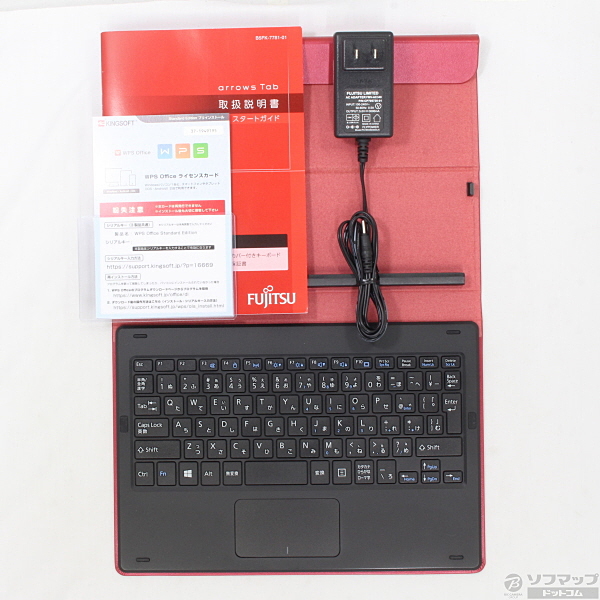 中古】ARROWS Tab QH30／W FARQ30WRJ2 レッド 〔Windows 10