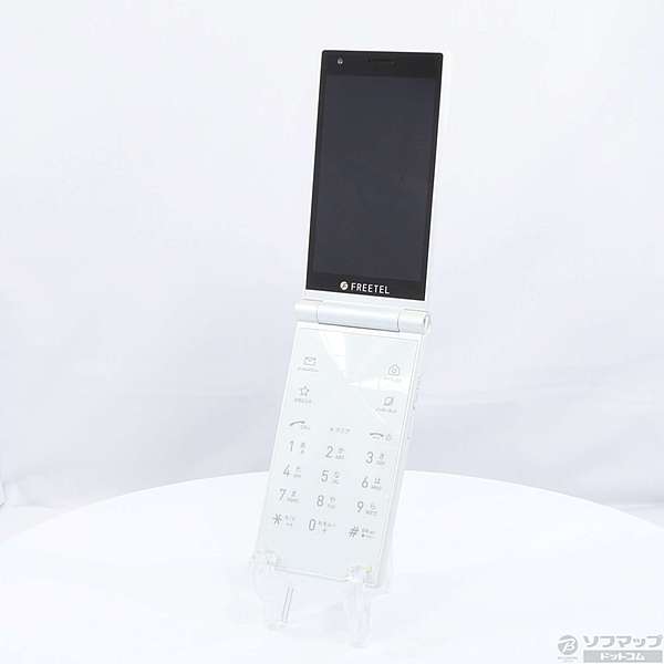 FREETEL MUSASHI Japanese Flip Phone (white) 