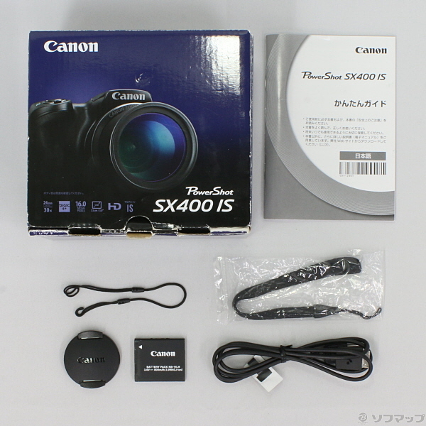 中古】PowerShot SX400 IS (1600万画素／30倍／ブラック／SDXC