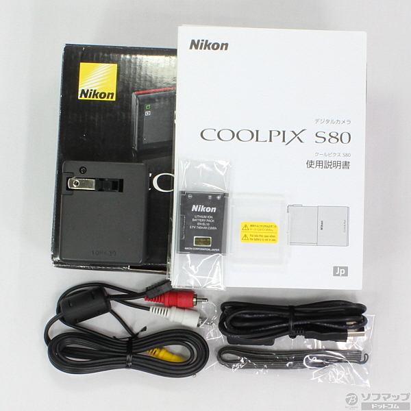 中古】COOLPIX S80 (1410万画素／5倍／カーディナルレッド／SDXC