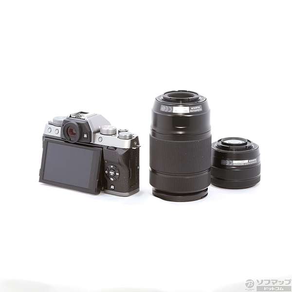 中古】FUJIFILM X-T100 ダブルズームレンズキット ダークシルバー